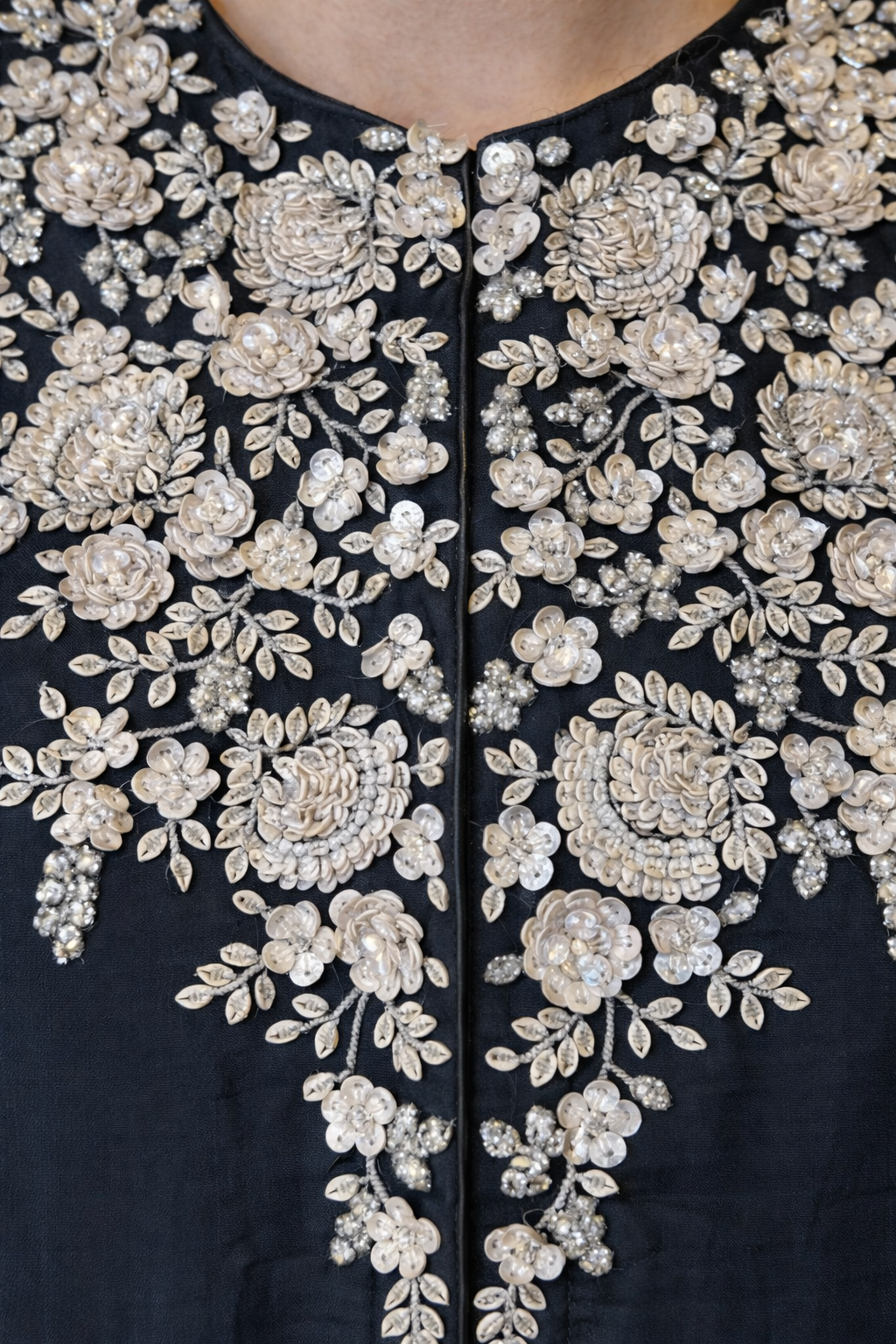 Black Hand Embroidered Cape Set – Elegant Evening Indian Fusion Wear